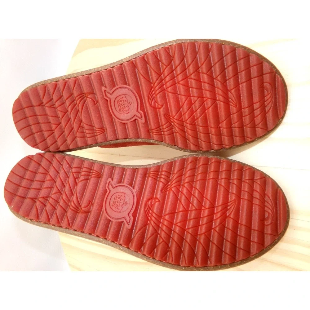 Born Mesilla Slide Sandals Womens Burnt Orange Size 8 M Slip On Leather Suede